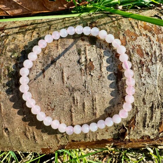 1225 Armband van rozenkwarts