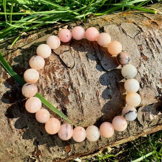 1073 Armbandje opaal roze