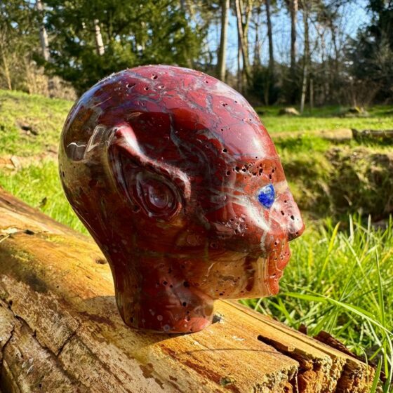 768 indian agaat elvenone met lapis lazuli ogen