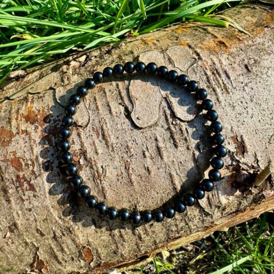 996 Armband van zwarte obsidiaan